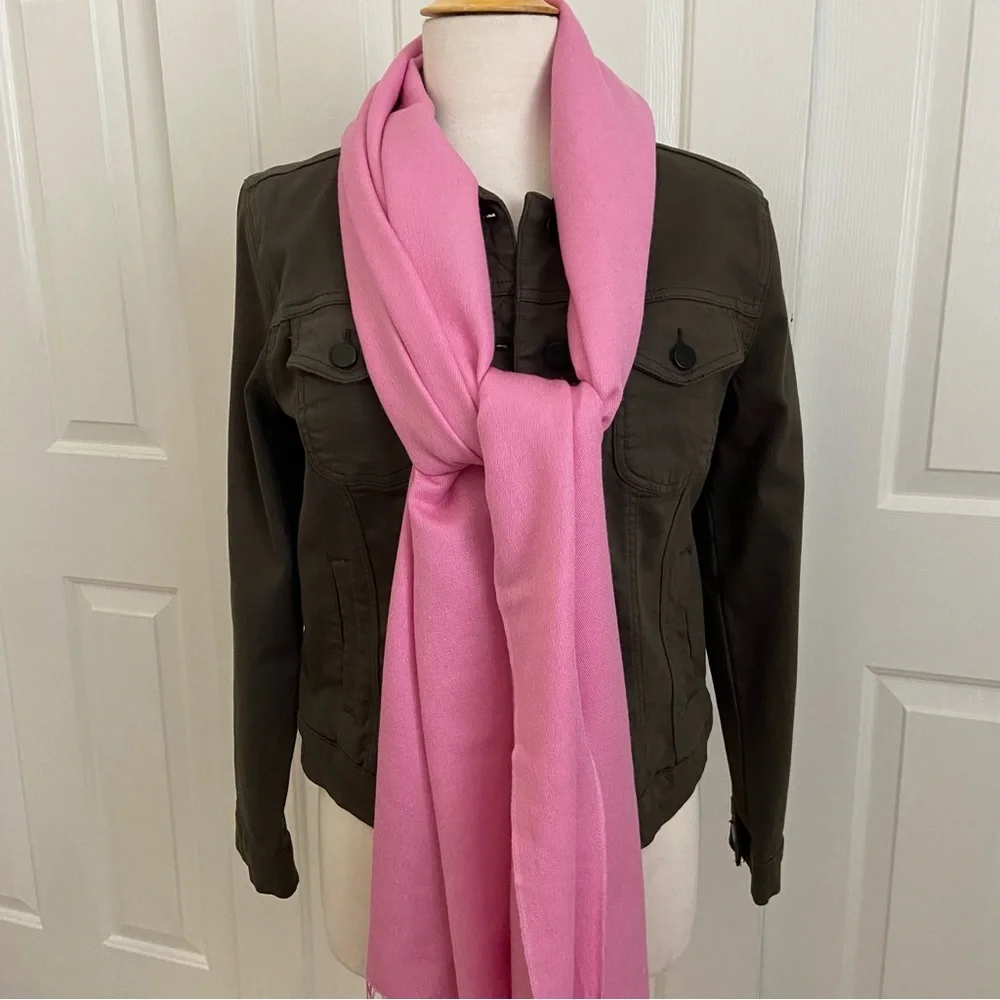 Scarf Pashmina + Silk Gorgeous Handcrafted Pink Scarf